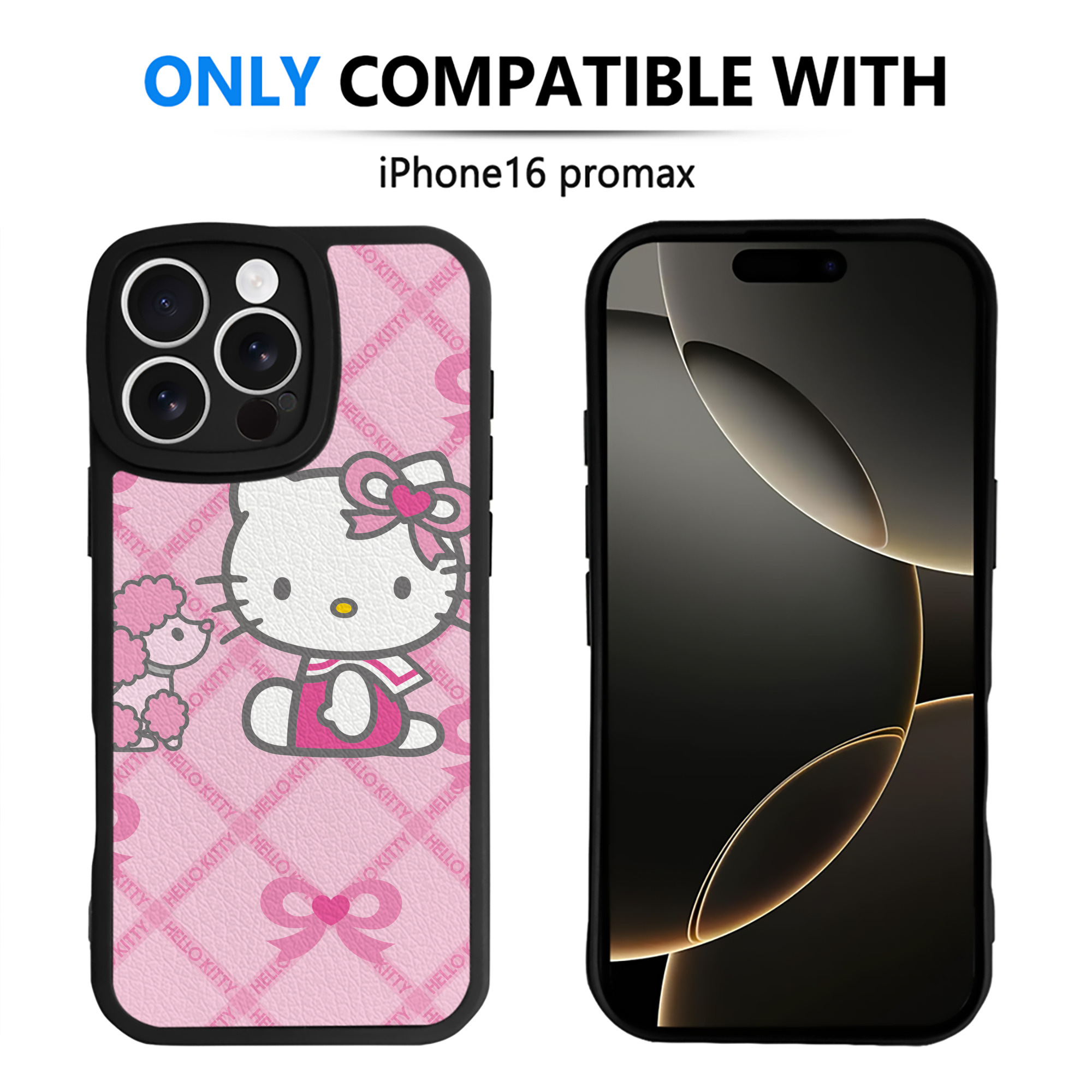 （画像用） Hello Kitty ハローキティ 【iPhone 16シリーズ対応】シリコンスマホケース（レザー調） 材質：シリコン